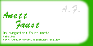 anett faust business card